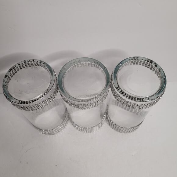 3 Rhinestone Decorated Glass Vases or Candle Holders. - Picture 6 of 7
